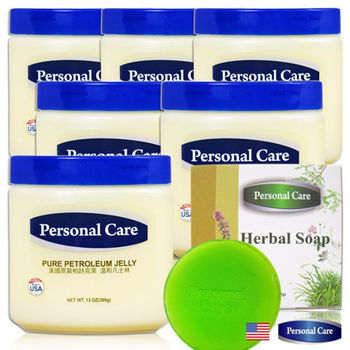 【美國原裝Personal Care】柏詩克萊溫和凡士林369g六入(贈本草親膚皂1入)