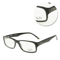 【Ray Ban】斯文長方黑框光學眼鏡(RB5203-2000)