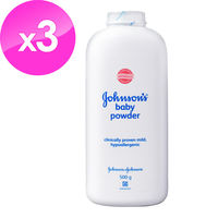 【Johnsons 嬌生】嬰兒爽身粉/原味3入組(500g*3)