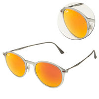 【Ray Ban雷朋】輕薄款-圓框水銀橘色太陽眼鏡(RB4224 650/6Q) LightRay