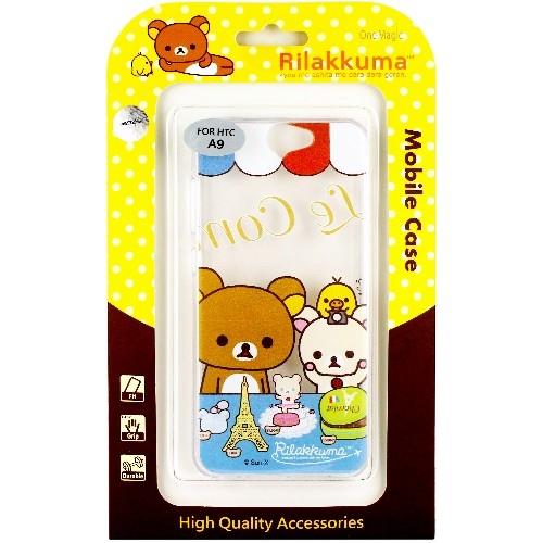 Rilakkuma 拉拉熊 HTC One A9 彩繪透明保護軟套-巴黎鐵塔