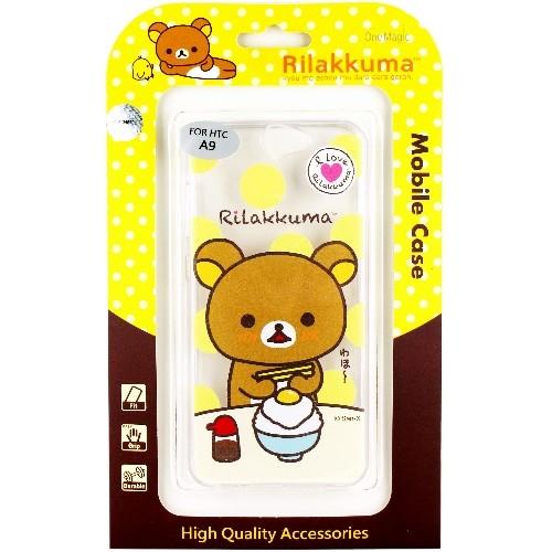 Rilakkuma 拉拉熊 HTC One A9 彩繪透明保護軟套-蛋拌飯