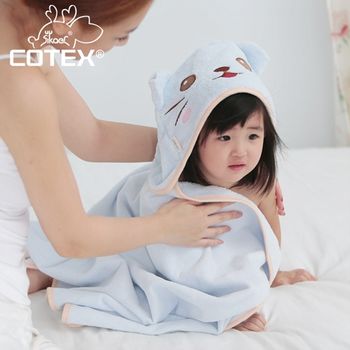 【COTEX可愛動物大浴巾】凱特貓(藍色)