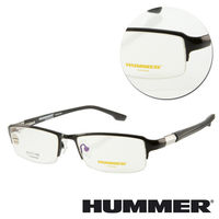 【HUMMER】鈦金屬半框黑色光學眼鏡(H07-30004-C02)