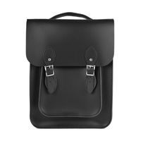 【The Leather Satchel Co.】英國手工牛皮經典後揹包 手提包(火炭黑)