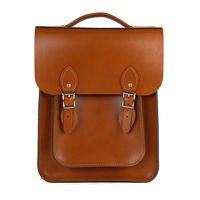 【The Leather Satchel Co.】英國手工牛皮經典後揹包 手提包(倫敦棕)