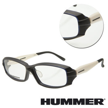 【HUMMER】粗框黑混白光學眼鏡(H951-BLM/WH)