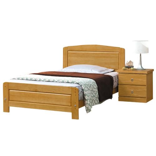 【時尚屋】[G16]白楓木3.7尺加大單人床G16-071-1不含床頭櫃-床墊