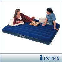 【INTEX】雙人加大植絨充氣床墊 (寬152cm) (68759)-行動