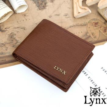 Lynx - 山貓經典80復古風真皮系列9卡1照上下翻短夾