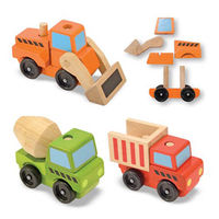 【美國 Melissa&Doug】經典系列-積木工程車 MD3076
