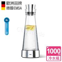 【德國EMSA】頂級玻璃保冷水瓶 保冷瓶 含保冰裝置 德國原裝進口(保固2年)(不鏽鋼)-原鋼色