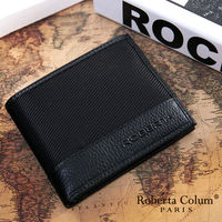 Roberta Colum - 雅痞時尚系牛皮款可拆式上下翻5卡3照短夾-共2色