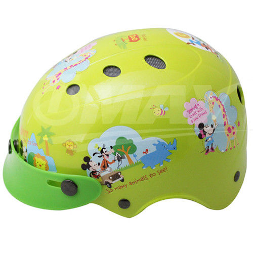 花米奇自行車兒童可調整式安全帽-黃色