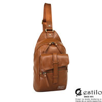 estilo - 西班牙品牌 印地安II系列 豪放氣勢 直式單肩包 - 棕色