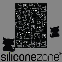 【Siliconezone】Siconi環保矽膠任意桌貼布-黑貓