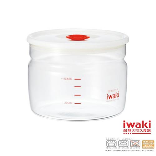 【iwaki】玻璃微波密封罐 550ml