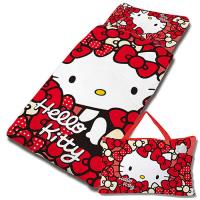【享夢城堡】HELLO KITTY 我的Ribbon時尚系列-鋪棉兩用兒童睡袋 (紅)