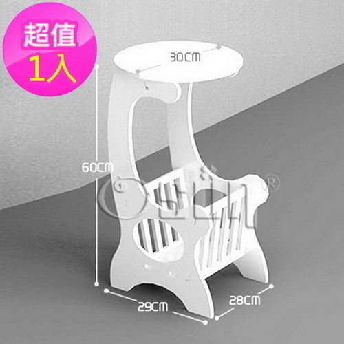 【Osun】DIY木塑板白色雕花書報茶几CE-178