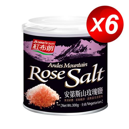【紅布朗】安地斯山玫瑰鹽(300g/罐) X 6入  