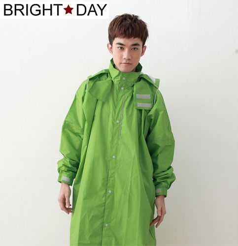 BrightDay風雨衣連身式 - 桑德史東T4前開款-雷霆綠