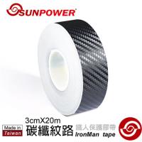 SUNPOWER 不殘膠鐵人保護膠帶-碳纖紋路系列(細版)