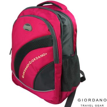 GIORDANO ~ 佐丹奴 二代運動風輕量旅行後背包 (玫紅)