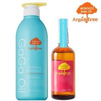 Morocco GaGa Oil 摩洛哥強健護色洗護髮2件組(強健髮根洗髮精580ml+護色髮油100ml)