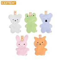 【COTEX感覺統合動物造型安撫巾】5入每色各一 咬咬巾/奶嘴掛/口水巾