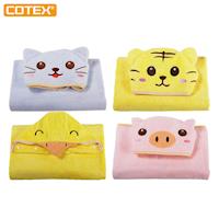 【COTEX】可愛動物大浴巾-無棉絮 防過敏 超吸水 也可當浴袍