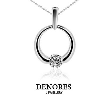 DENORES 珍稀0.30克拉八心八箭美鑽項鍊