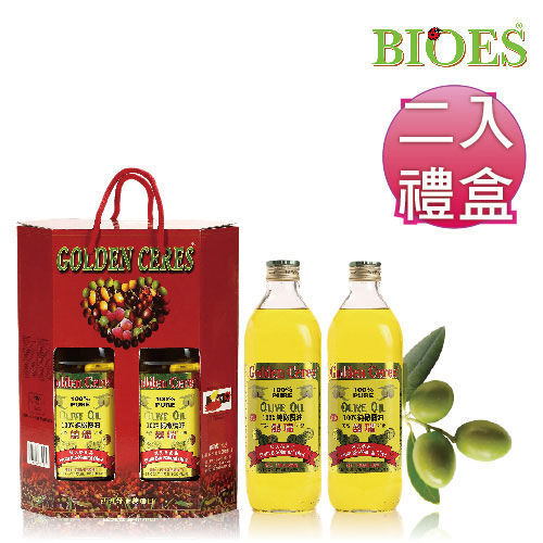 【囍瑞 BIOES】純級純橄欖油伴手禮 (1000ml - 禮盒裝2瓶入) 