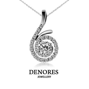 DENORES 絢麗0.30克拉八心八箭美鑽項鍊
