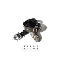 RPTN - VintageLeatherRivetBelt-經典野生牛皮鉚釘皮帶/銀扣-行動