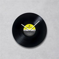 HeadphoneDog手工黑膠唱片時鐘(普普簡約款)-行動