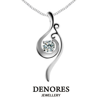 DENORES 初春藤蔓0.30克拉八心八箭美鑽項鍊