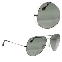 【Ray Ban】AVIATOR LARGE METAL-飛官款大版 偏光墨綠銀框太陽眼鏡(RB3025 004/58)