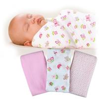 【美國Summer Infant】輕量細棉紗布寶寶毯(浪漫花園3入組)-行動