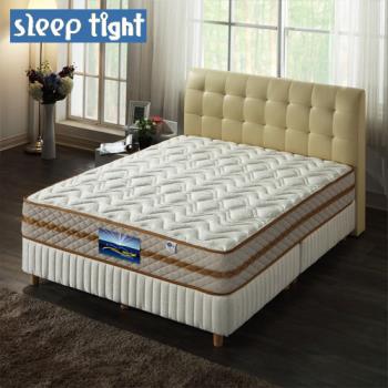 【Sleep tight】二線高蓬度/舒柔布/免翻面/蜂巢式獨立筒床墊(實惠型)-6尺雙人加大