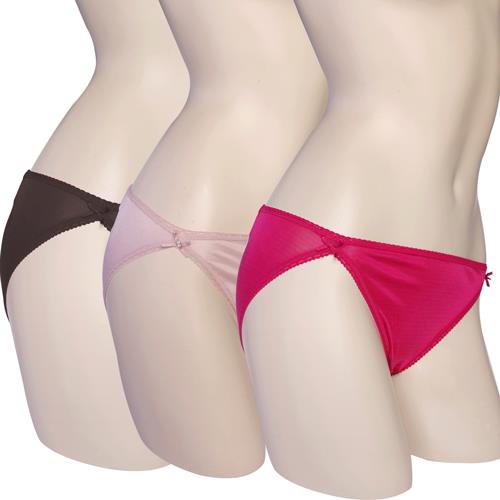 桑緹絲低腰高叉100%蠶絲內褲超值5件組