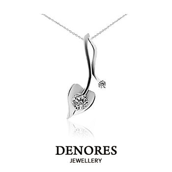 DENORES 戀愛至上0.30克拉八心八箭美鑽項鍊