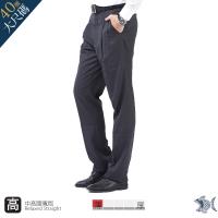 【NST Jeans】經典灰色雨絲紋 羊毛打摺西裝褲(中高腰 寬版)-001(7269)
