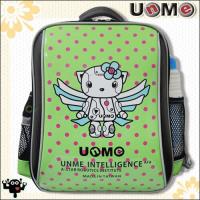【UnMe】機器人圓點單層後背書包(綠色)