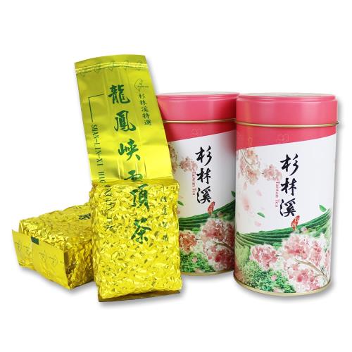 【台灣茗茶】龍鳳峽杉林溪高山茶2罐組(附提袋)  