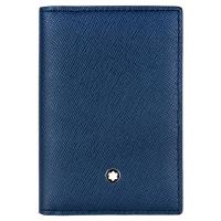 MONTBLANC 萬寶龍十字紋豪華型名片夾-藍 113225