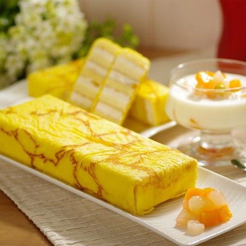 【艾葛蛋捲狂人】金磚蛋糕二片裝(水果優格x1片+ 鮮乳起司x1片)  