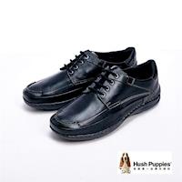 Hush Puppies Bounce彈力雙鞋墊綁帶式男鞋-黑(另有咖)
