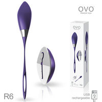 德國OVO R6 安娜 7段變頻 多功能 陰蒂刺激無線遙控跳蛋 充電式 紫色