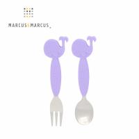 【MARCUS&MARCUS】動物樂園不鏽鋼叉匙餐具組-鯨魚-行動