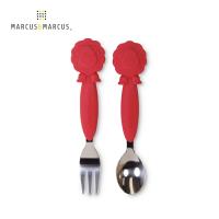 【MARCUS&MARCUS】動物樂園不鏽鋼叉匙餐具組-獅子-行動